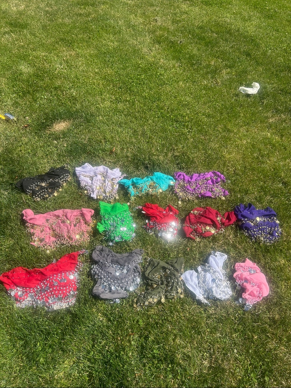 Assorted Beaded Belly Dance Hip Scarves - Multicolor